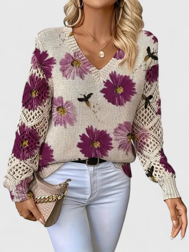 Aurélie - Lightweight Floral Cardigan
