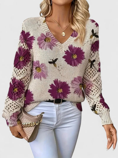 Aurélie - Lightweight Floral Cardigan