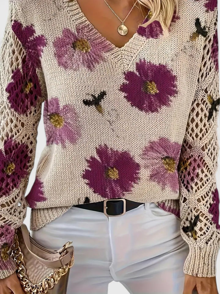 Aurélie - Lightweight Floral Cardigan