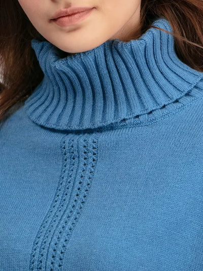 Scarlett | Stylish High Neck Sweater & Wide Leg Pants Ensemble