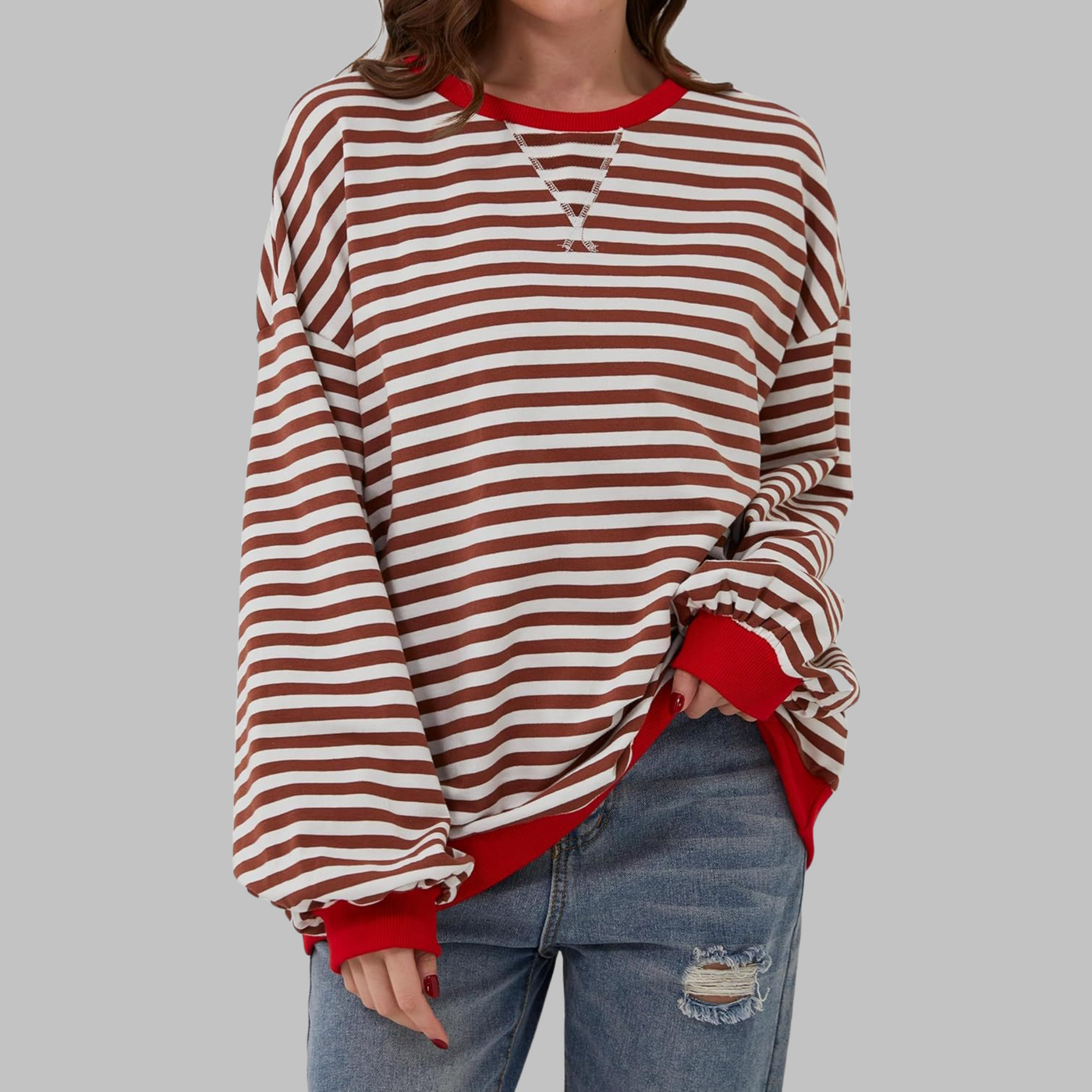 Lisa | Striped Sweater in Cotton Blend