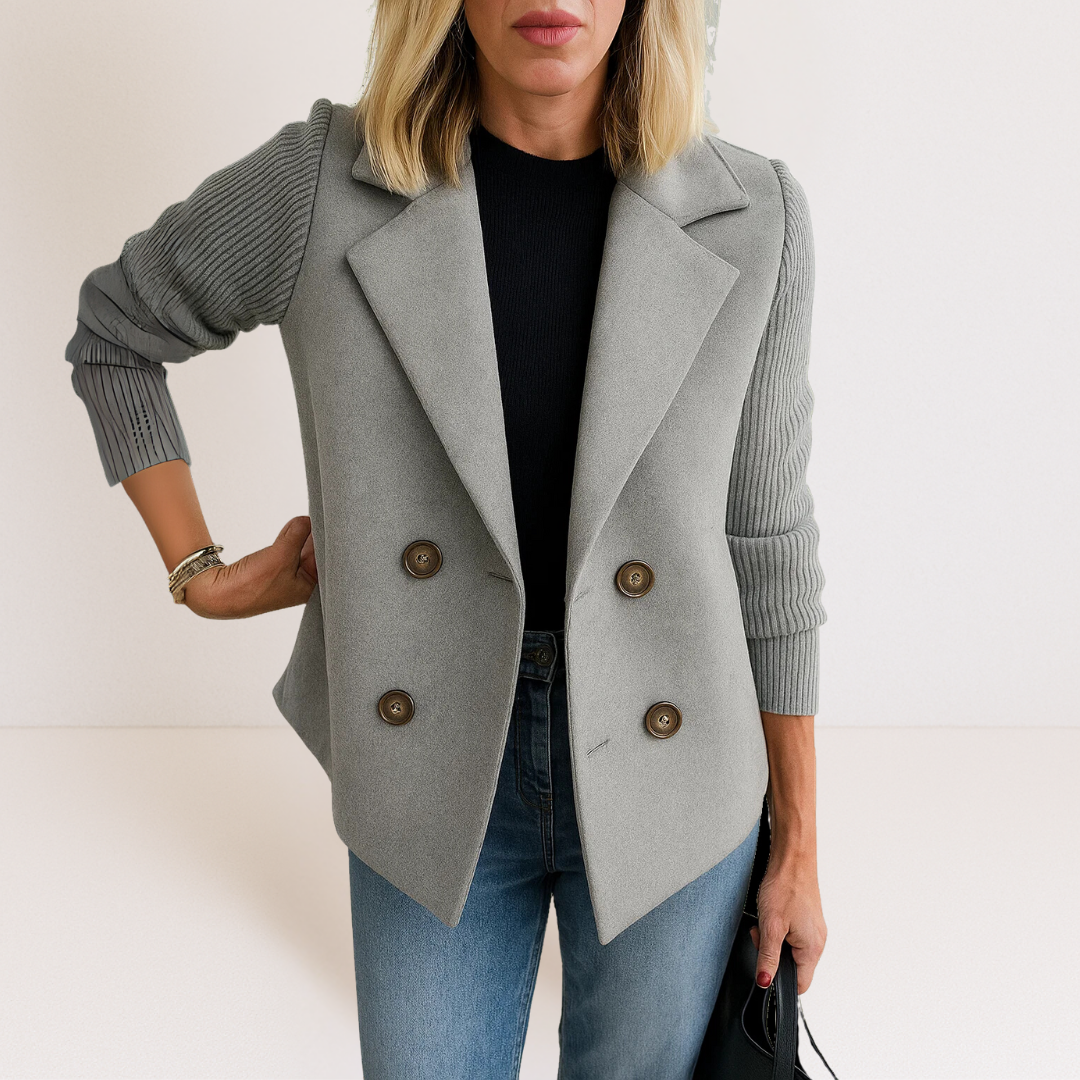 Rachel | Elegant Jacket with Knitted Sleeves