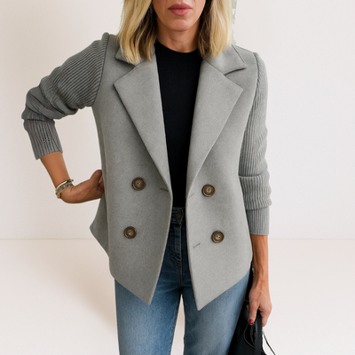 Rachel | Elegant Jacket with Knitted Sleeves