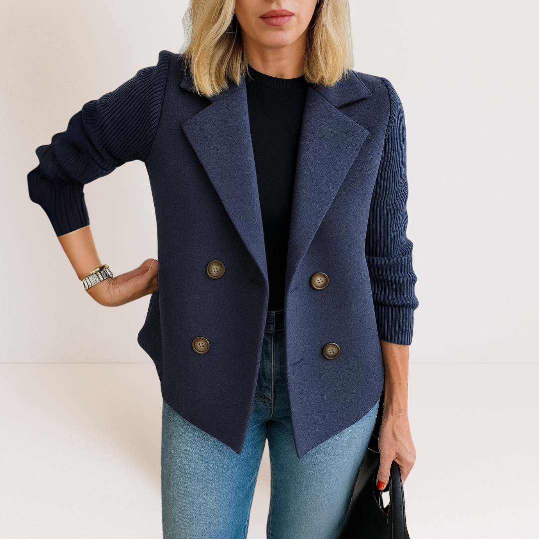 Rachel | Elegant Jacket with Knitted Sleeves