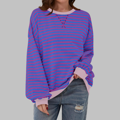 Lisa | Striped Sweater in Cotton Blend