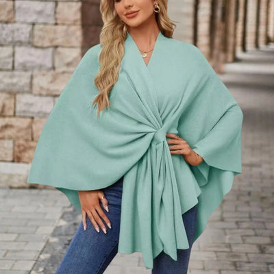 Yvette | Elegant Draped Poncho