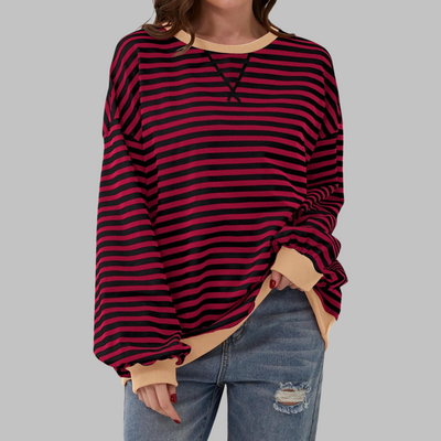 Lisa | Striped Sweater in Cotton Blend