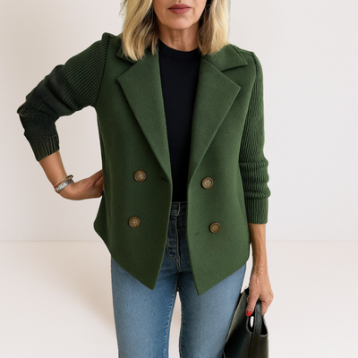 Rachel | Elegant Jacket with Knitted Sleeves