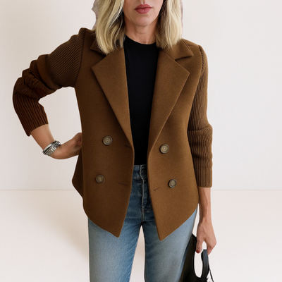 Rachel | Elegant Jacket with Knitted Sleeves