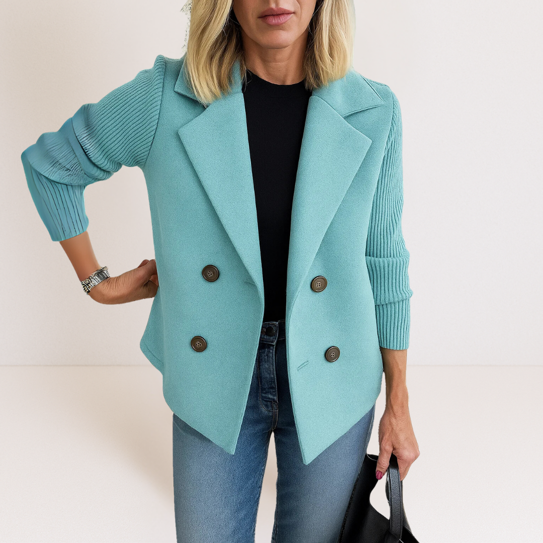 Rachel | Elegant Jacket with Knitted Sleeves
