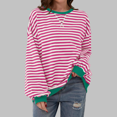 Lisa | Striped Sweater in Cotton Blend