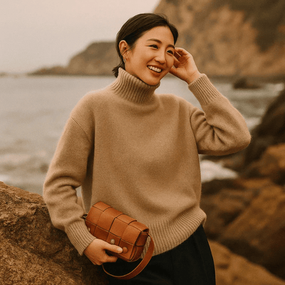 Amelie | Opulent Cashmere Blend Turtleneck Sweater