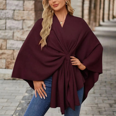 Yvette | Elegant Draped Poncho