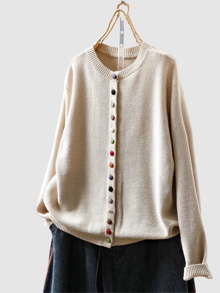 Clarisse | Cardigan with Colored Buttons