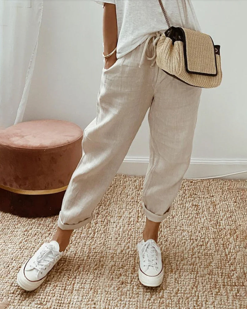 Angie - Casual & Elegant Anti-Sweat Linen Pants