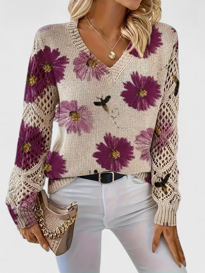 Aurélie - Lightweight Floral Cardigan