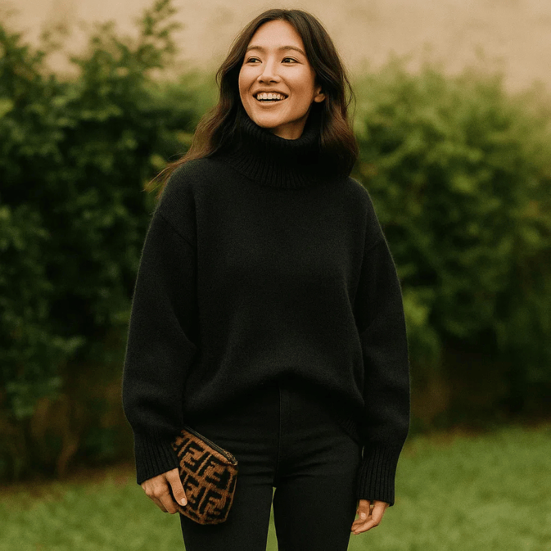 Amelie | Opulent Cashmere Blend Turtleneck Sweater