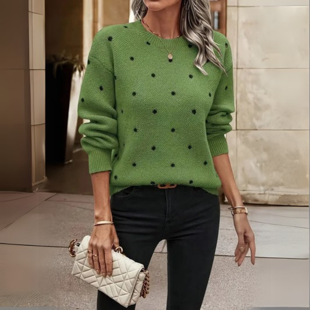 Ava - Dotted Knit Sweater