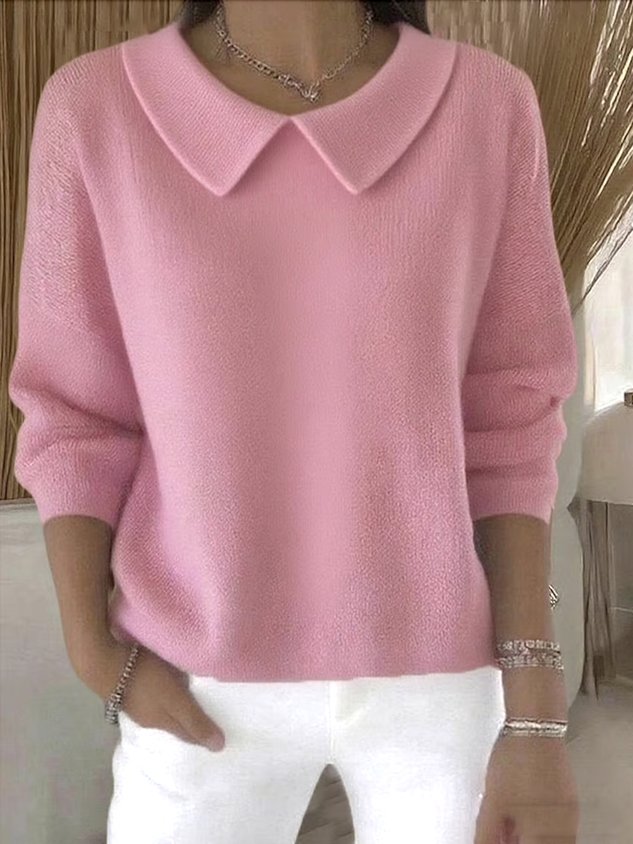 Julie | Comfortable Long Sleeve Cotton Sweater