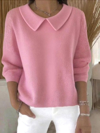 Julie | Comfortable Long Sleeve Cotton Sweater