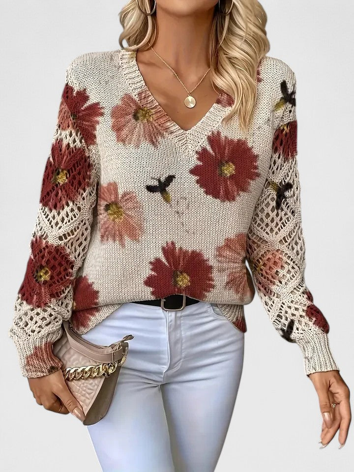 Aurélie - Lightweight Floral Cardigan