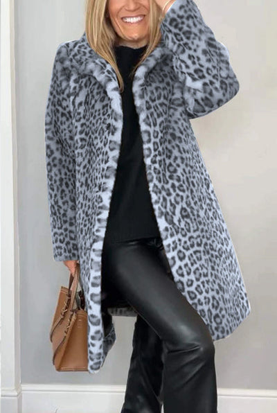 Karen | Women's Leopard Faux Fur Coat