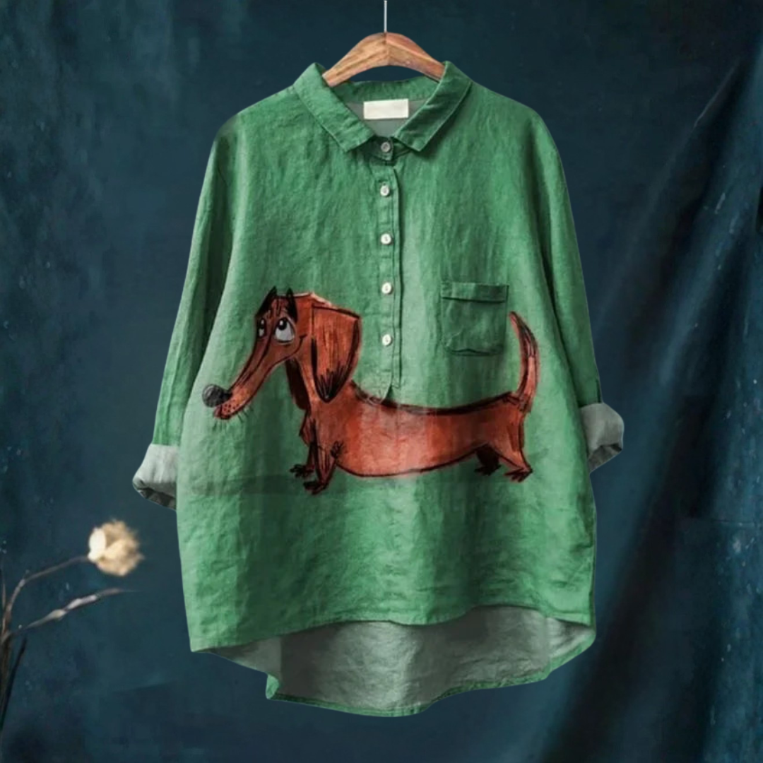 Pepper™ – Artistic Shirt with Dog Pattern