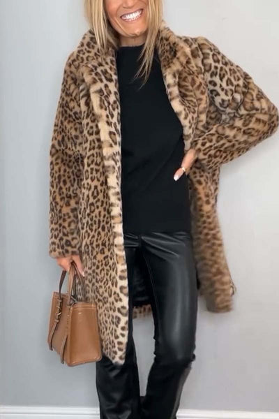 Karen | Women's Leopard Faux Fur Coat