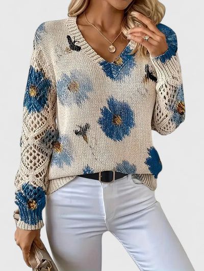 Aurélie - Lightweight Floral Cardigan