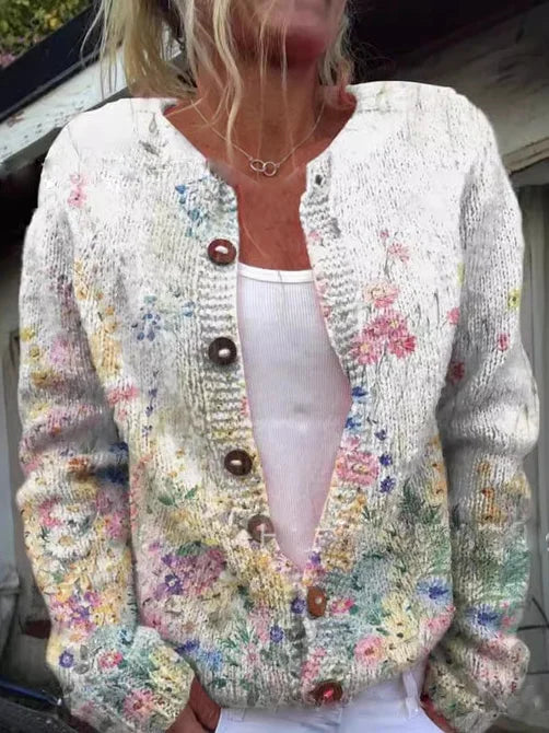 Amelie - Elegant Floral Cardigan