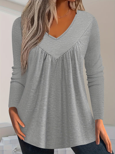 Zoey&Rose | V-neck Blouse with Bust Darts Plus Size