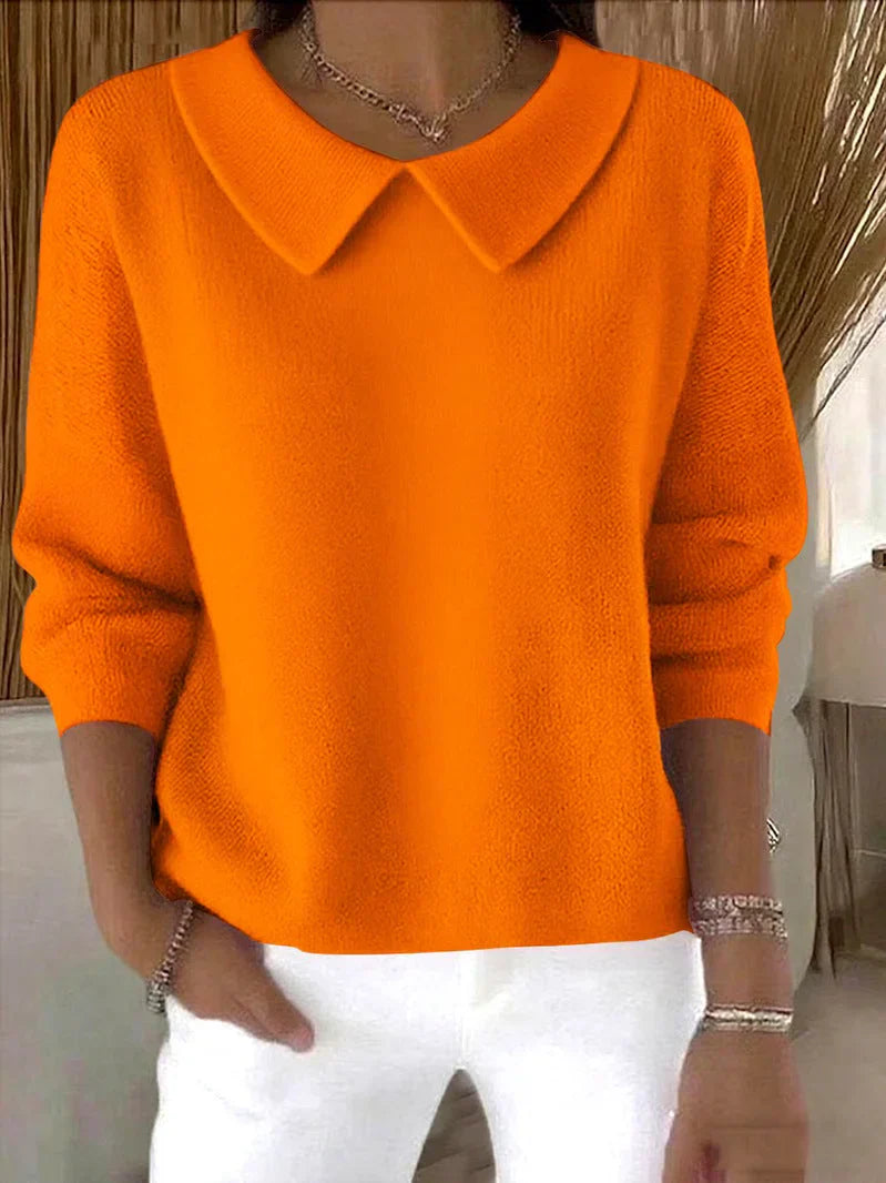 Julie | Comfortable Long Sleeve Cotton Sweater