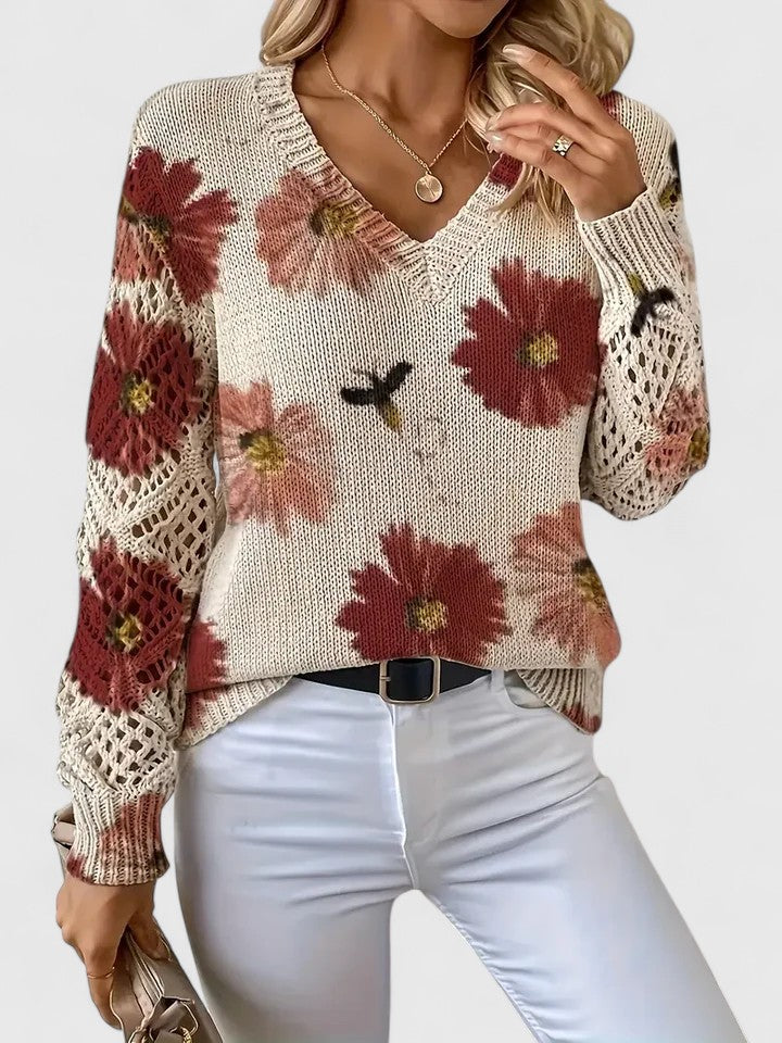 Aurélie - Lightweight Floral Cardigan