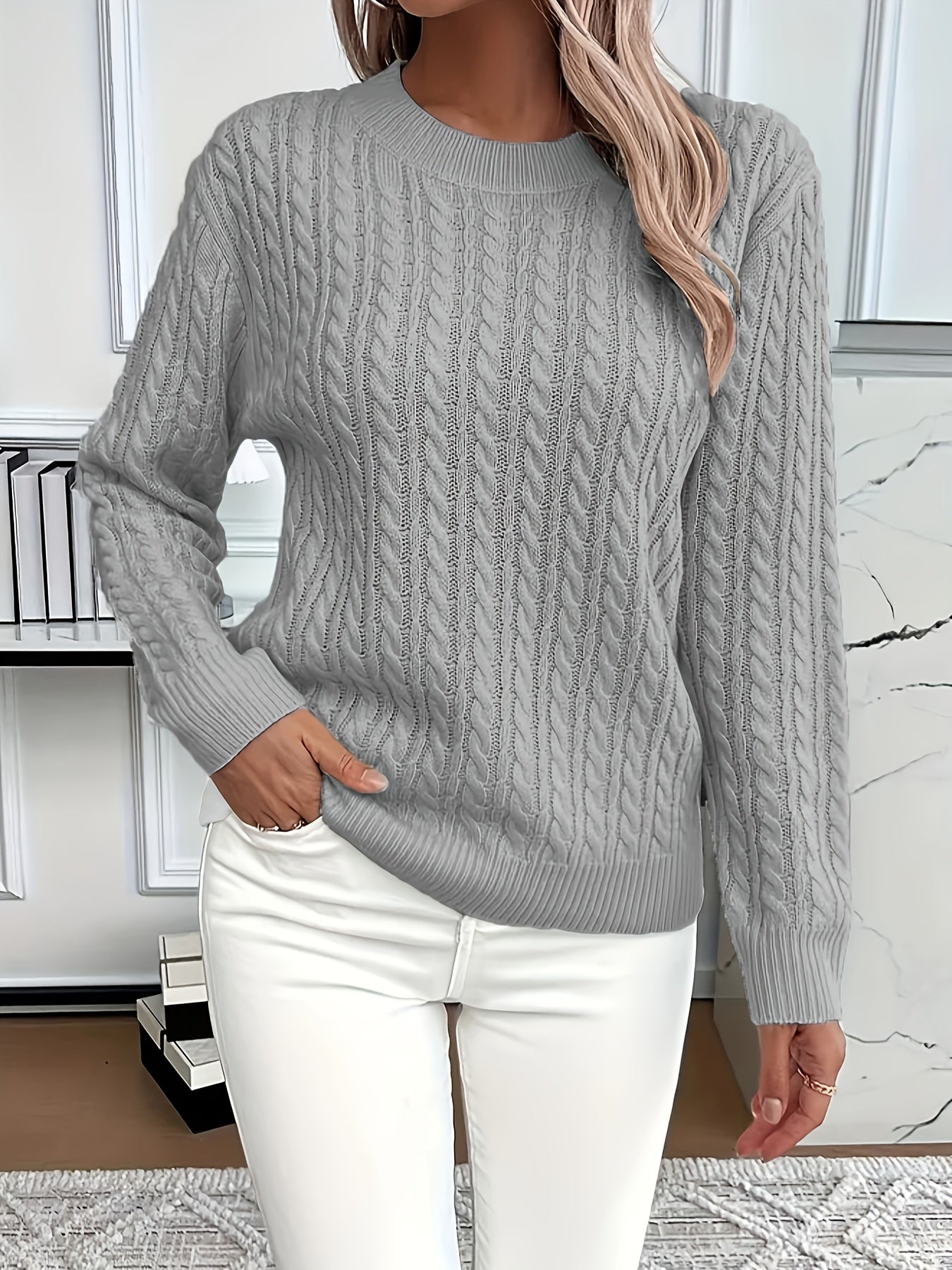 Brina | Ladies' Cable Knit Sweater