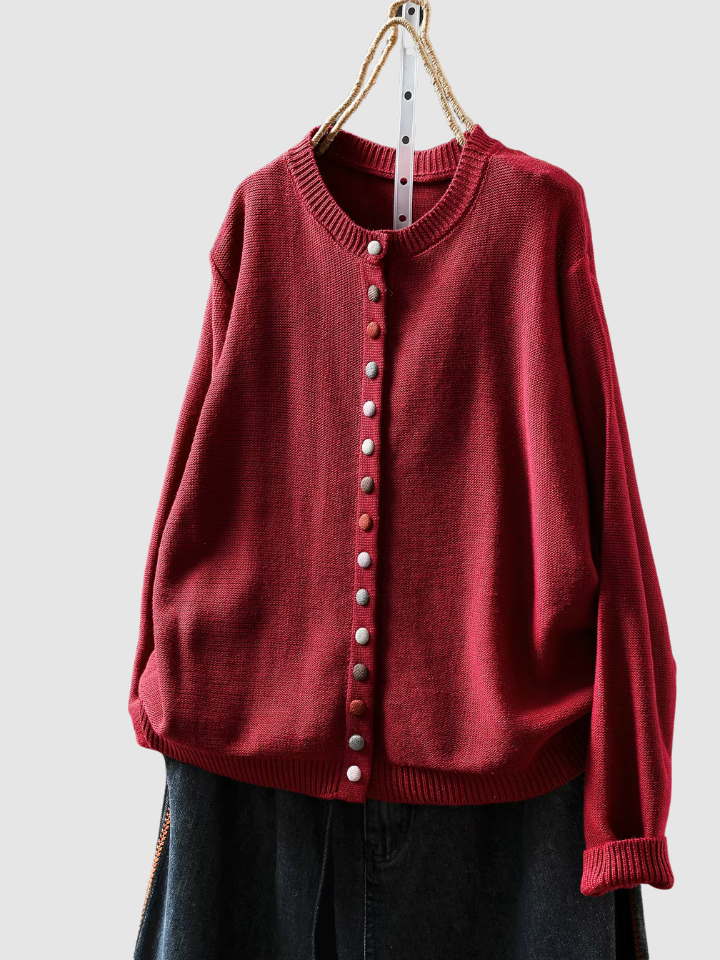 Clarisse | Cardigan with Colored Buttons