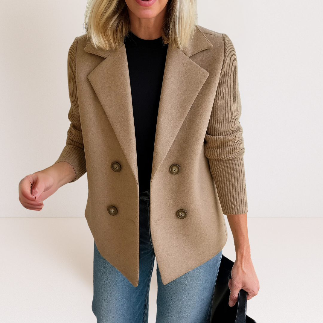 Rachel | Elegant Jacket with Knitted Sleeves