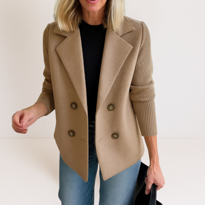 Rachel | Elegant Jacket with Knitted Sleeves