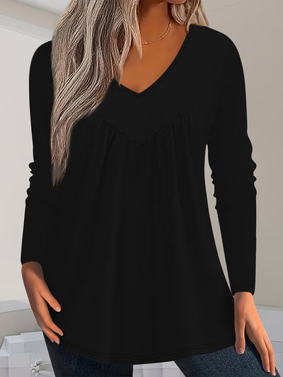 Zoey&Rose | V-neck Blouse with Bust Darts Plus Size