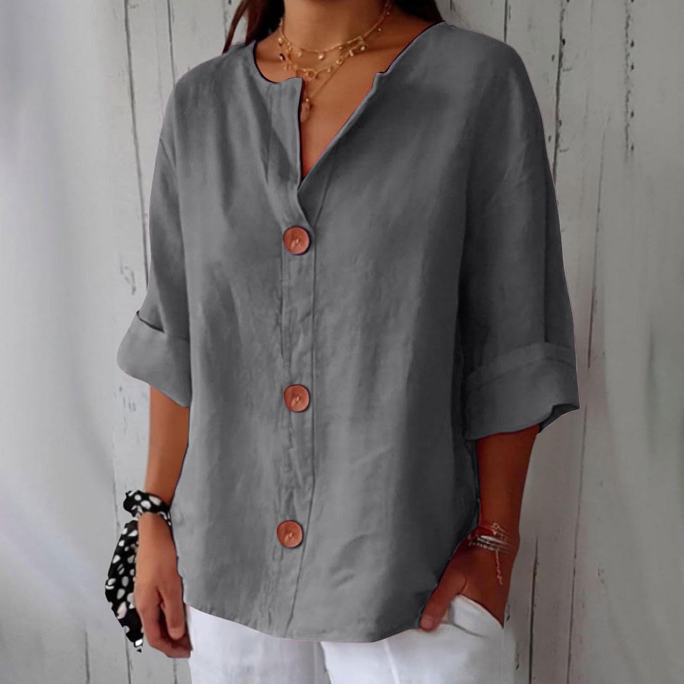 Riza - Casual Linen Blouse