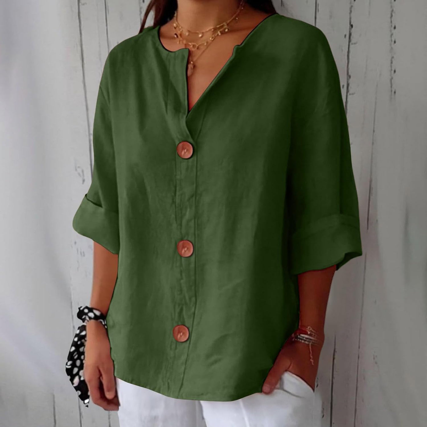 Riza - Casual Linen Blouse