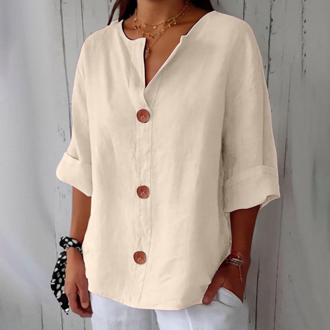 Riza - Casual Linen Blouse