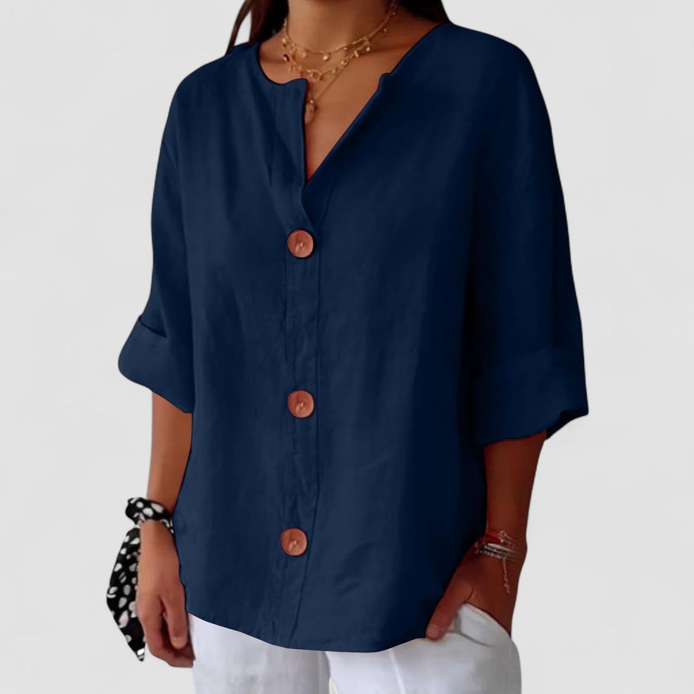Noora™ | Timeless Elegance Linen T-Shirt