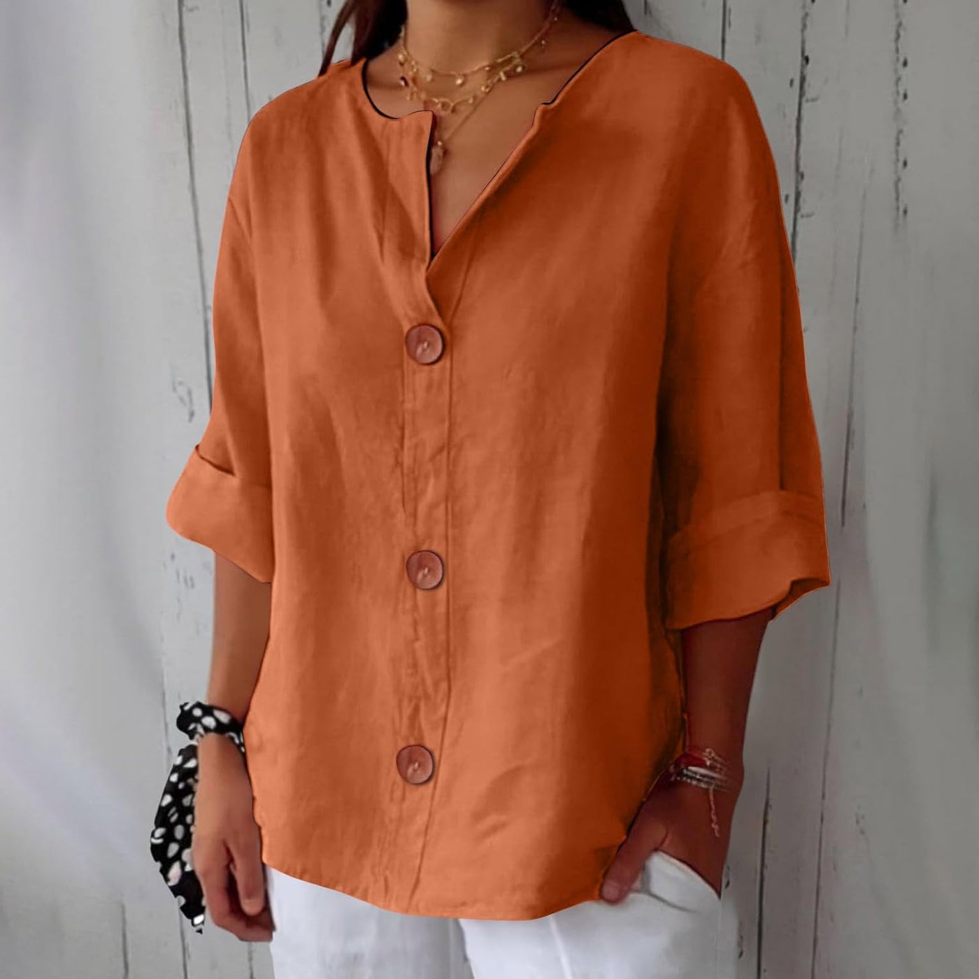 Riza - Casual Linen Blouse