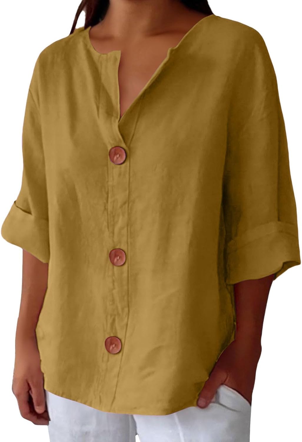 Riza - Casual Linen Blouse