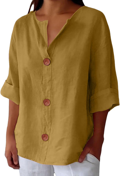 Riza - Casual Linen Blouse