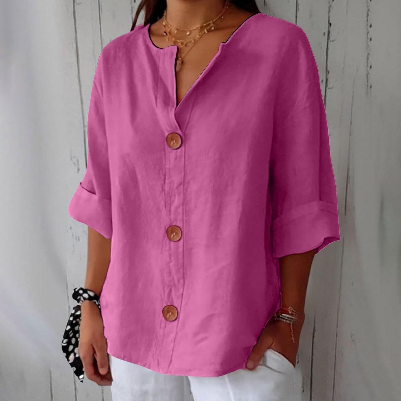 Riza - Casual Linen Blouse