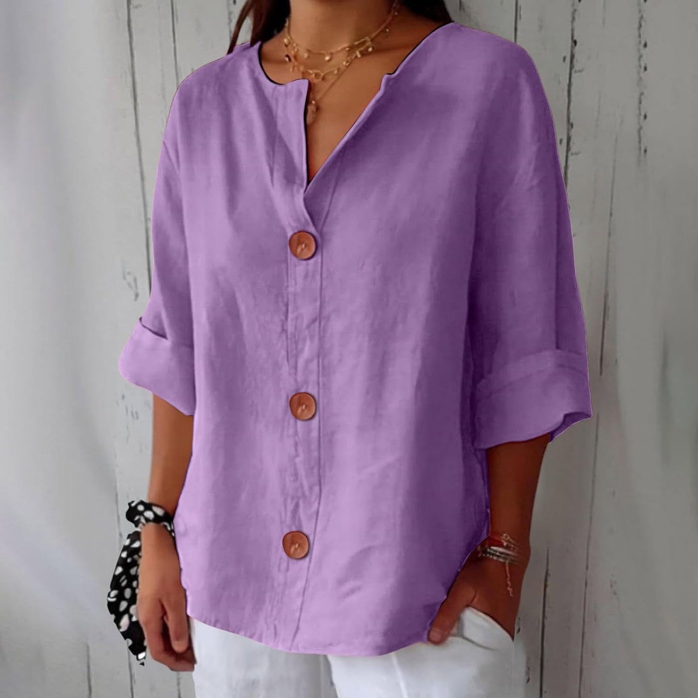 Riza - Casual Linen Blouse