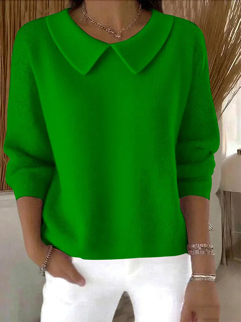 Julie | Comfortable Long Sleeve Cotton Sweater