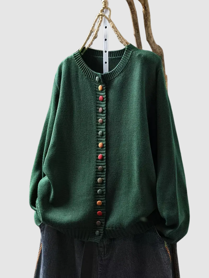 Clarisse | Cardigan with Colored Buttons