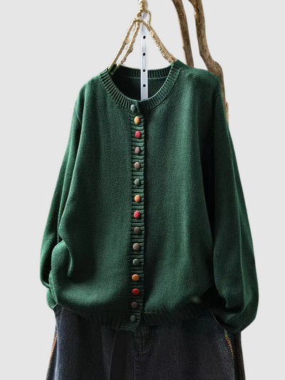 Clarisse | Cardigan with Colored Buttons